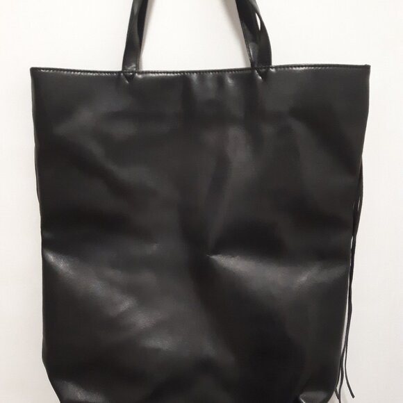 New Victoria's Secret Fringed Black Tote Bag - Picture 3 of 10